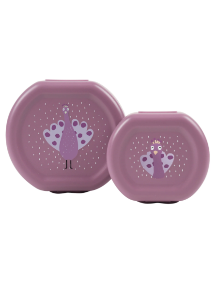 Pack Fiambrera Trixie con clip abre fácil- 2 Uds. - Peacok