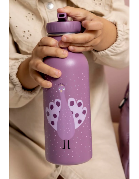 Botella Trixie de acero inoxidable Peacok 500ml