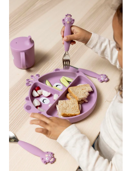 Plato Silicona con ventosa y compartimentos Trixie PEACOK