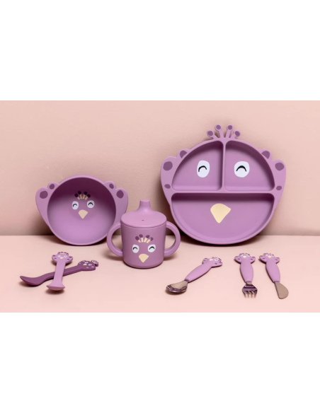 Plato Silicona con ventosa y compartimentos Trixie PEACOK