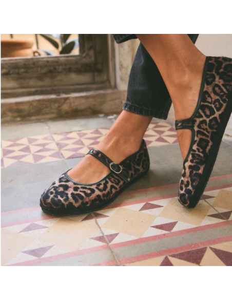 Bailarina barefoot Mary Jane Giungla Barevene
