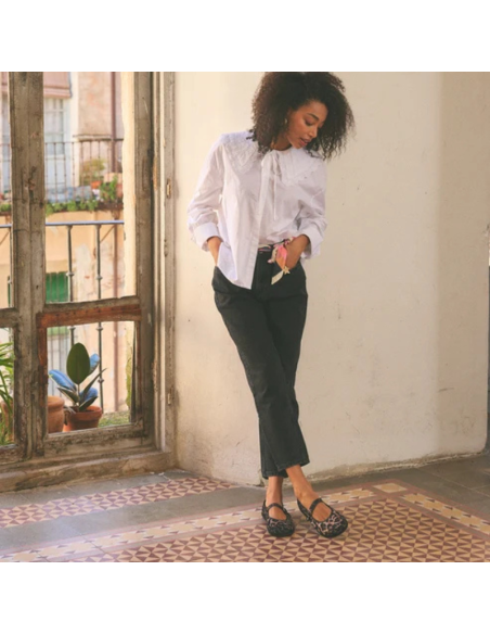 Bailarina barefoot Mary Jane Giungla Barevene