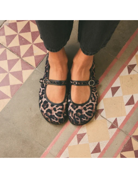 Bailarina barefoot Mary Jane Giungla Barevene