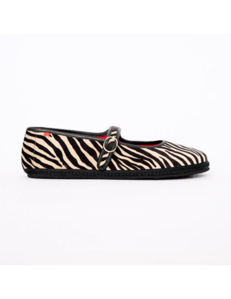Bailarina barefoot Mary Jane Zebra Barevene