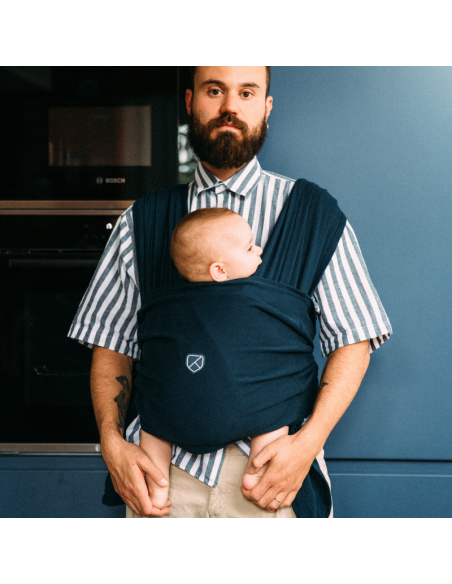 Fular elástico preanudado Cuddle Band 2 Blue Cotton Koala BabyCare