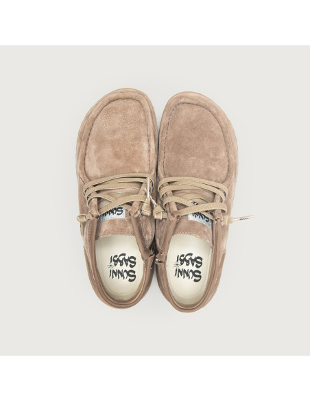 Zapato abotinado Wallabee NAYA barefoot Sunni Sabbi  TAUPE