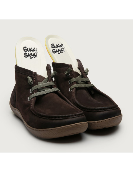 Zapato abotinado Wallabee barefoot TAKAN Sunni Sabbi CHOCOLATE