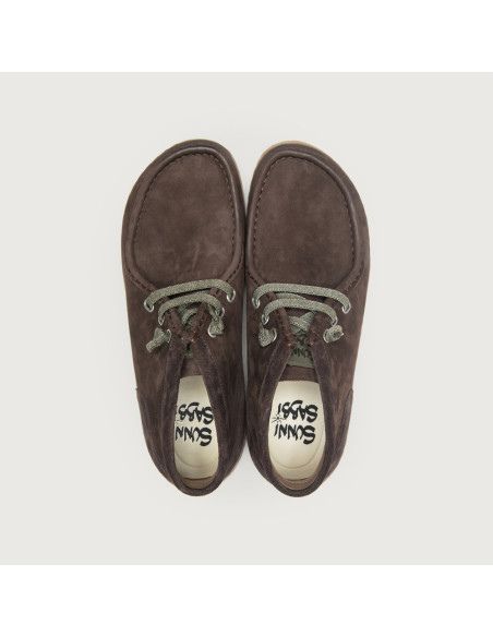 Zapato abotinado Wallabee barefoot TAKAN Sunni Sabbi CHOCOLATE