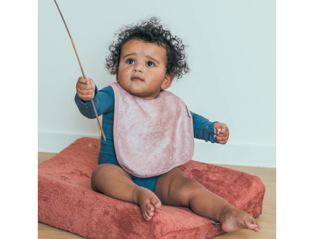 Babero waterproof Timboo- Misty Rose