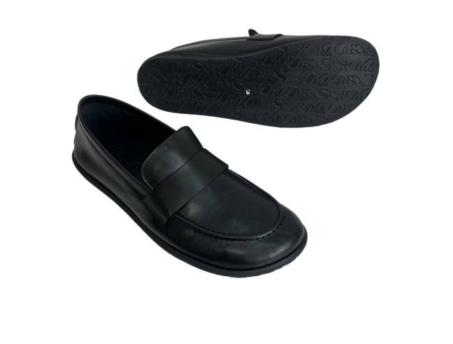 Mocasin Barefoot Napa Negro EliSoft Shoes