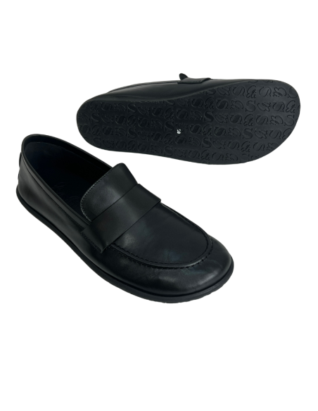 Mocasin Barefoot Napa Negro EliSoft Shoes