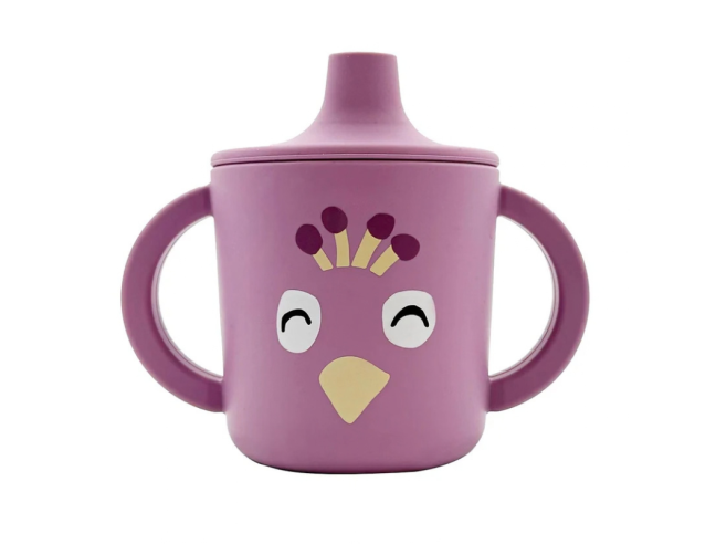 Vaso de aprendizaje de silicona Trixie Peacok