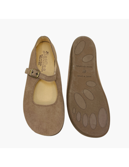 Merceditas Barefoot Taupe Batilas