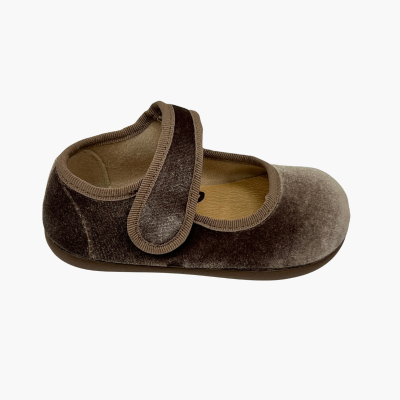 Merceditas barefoot terciopelo Taupe Batilas