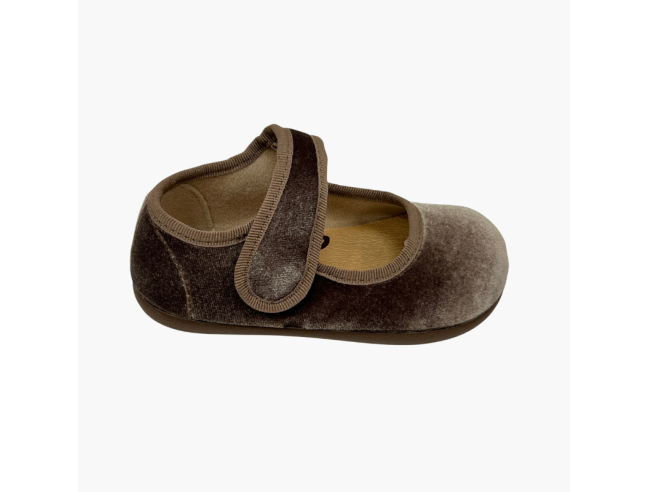 Merceditas barefoot terciopelo Taupe Batilas