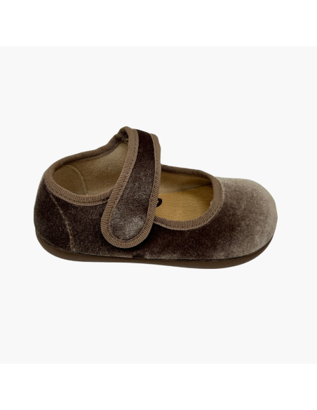 Merceditas barefoot terciopelo Taupe Batilas