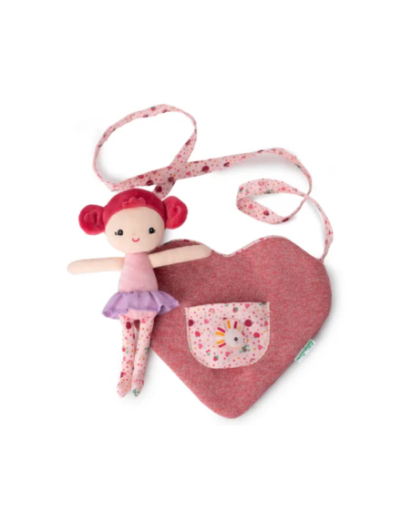 MUÑECA ALINE CON BOLSA EN FORMA DE CORAZÓN