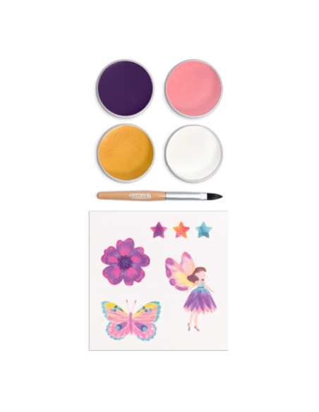 Maquillaje ecológico KIT 4 colores de cara BUTTERFLY Namaki