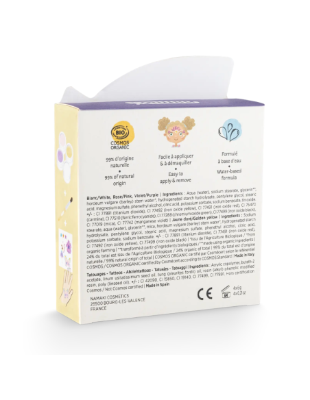 Maquillaje ecológico KIT 4 colores de cara BUTTERFLY Namaki