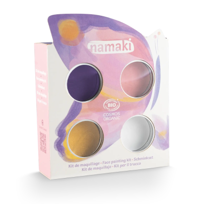 Maquillaje ecológico KIT 4 colores de cara BUTTERFLY Namaki