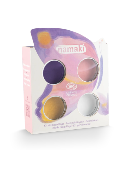 Maquillaje ecológico KIT 4 colores de cara BUTTERFLY Namaki