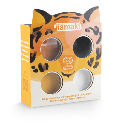 Maquillaje ecológico KIT 4 colores de cara TIGER Namaki