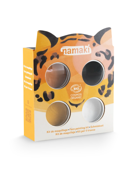 Maquillaje ecológico KIT 4 colores de cara TIGER Namaki