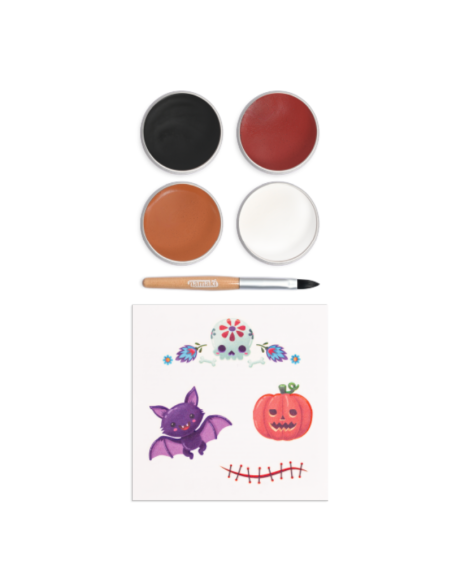 Maquillaje ecológico KIT 4 colores de cara HALLOWEEN Namaki