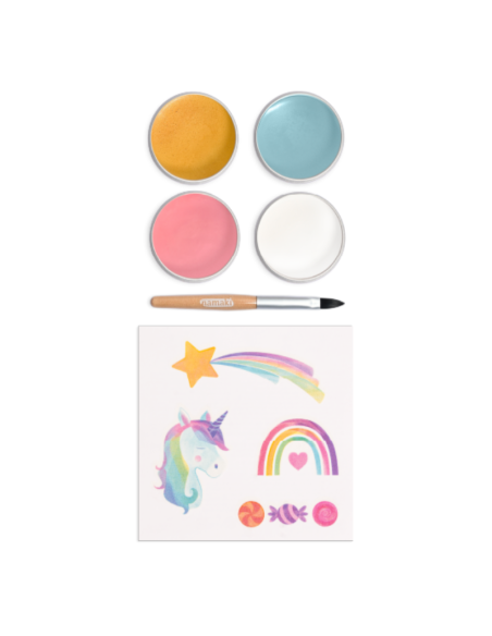 Maquillaje ecológico KIT 4 colores de cara UNICORNIO Namaki