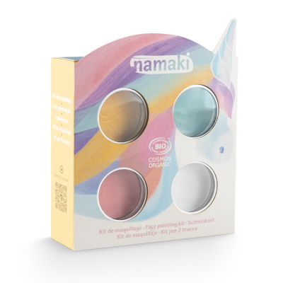 Maquillaje ecológico KIT 4 colores de cara UNICORNIO Namaki