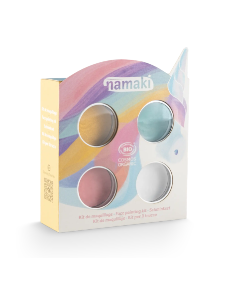 Maquillaje ecológico KIT 4 colores de cara UNICORNIO Namaki