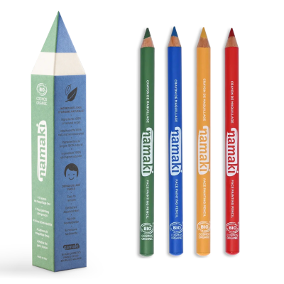 Set 4 Lápices Finos Namaki (Amarillo, Verde, Azul, Rojo)