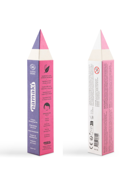 Set 4 Lápices Finos Namaki (Morado, Fucsia, Rosa y Blanco)