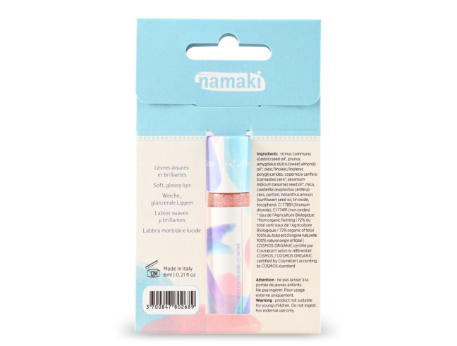 Gloss Glitter Ecológico Pink Namaki