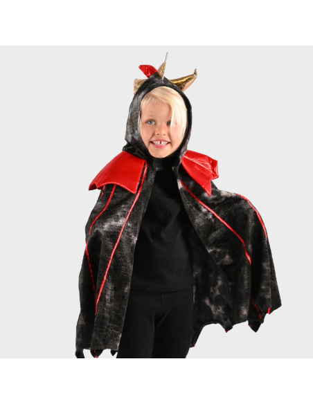 Disfraz capa Dragón Negro DEN GODA FEN 3-8 AÑOS