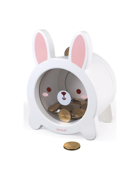 HUCHA TRANSPARENTE CONEJO Janod