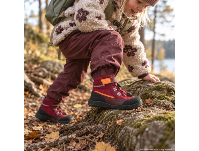 Botín barefoot impermeable Tex Burdeos bLifestyle