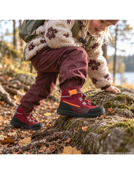 Botín barefoot impermeable Tex Burdeos bLifestyle
