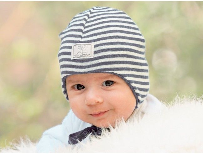 Gorro lana/seda gris PICKAPOOH