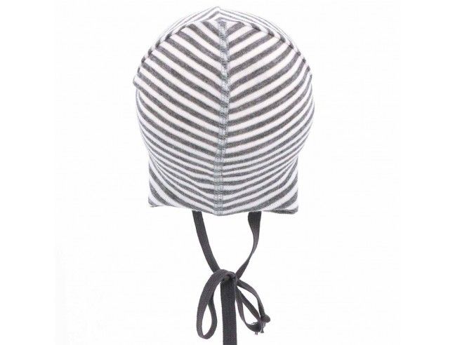Gorro lana/seda natur/gris PICKAPOOH