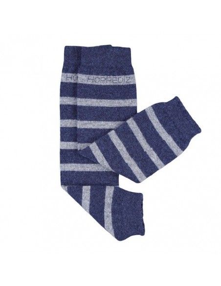 Calentadores de merino y cashmere RAYAS AZULES