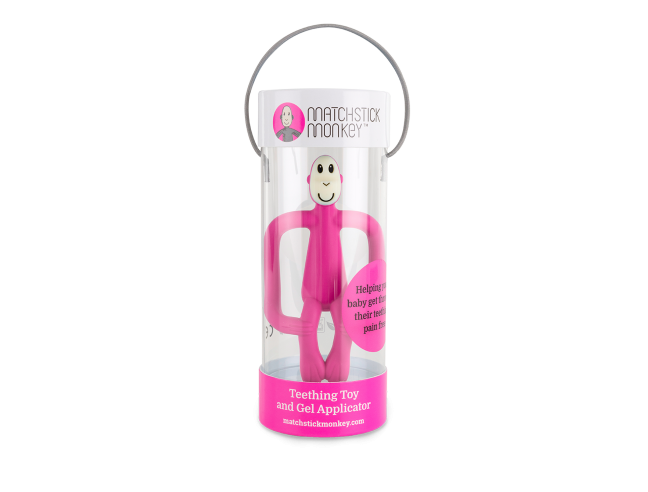 Cepillo silicona Matchstick Monkey ROSA