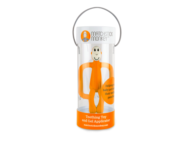 Cepillo silicona Matchstick Monkey NARANJA