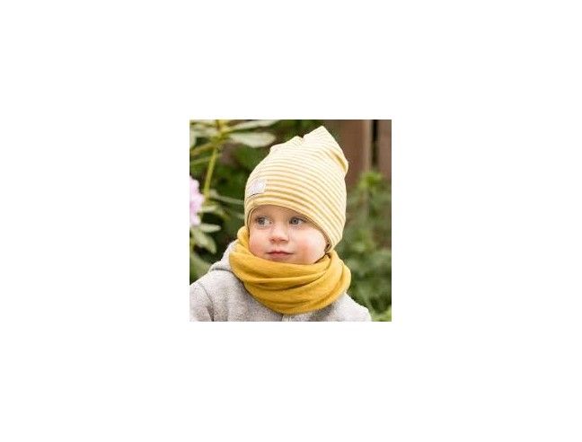 Cuello lana/seda natur/mostaza PICKAPOOH