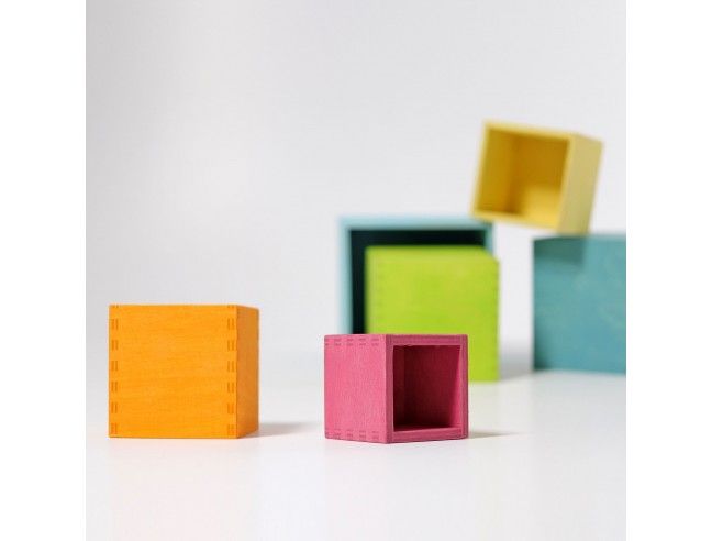 Cajas encajables y apilables grandes GRIMM´S Pastel