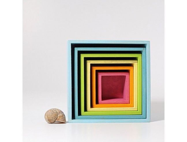 Cajas encajables y apilables grandes GRIMM´S Pastel