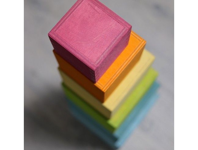 Cajas encajables y apilables grandes GRIMM´S Pastel