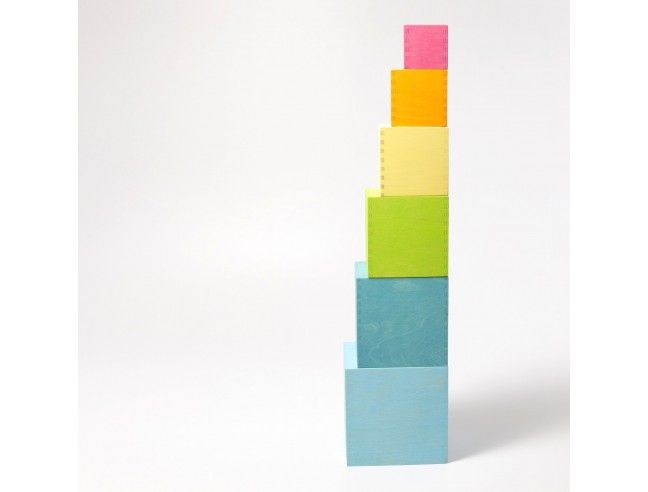 Cajas encajables y apilables grandes GRIMM´S Pastel