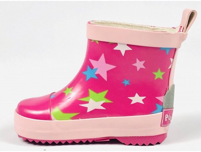 Botas Caña Baja Playshoes Estrellas rosas