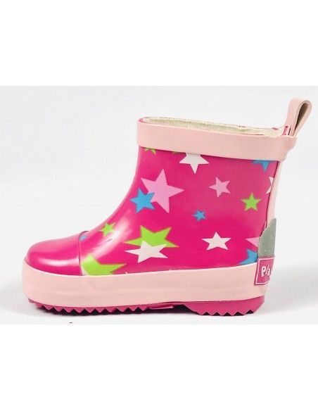 Botas Caña Baja Playshoes Estrellas rosas